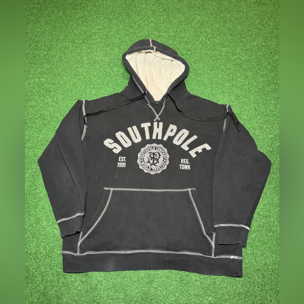 Southpole Hoodie Medium Baggy Hip Hop Grunge Pullover Vintage 90s Y2K Sweatshirt